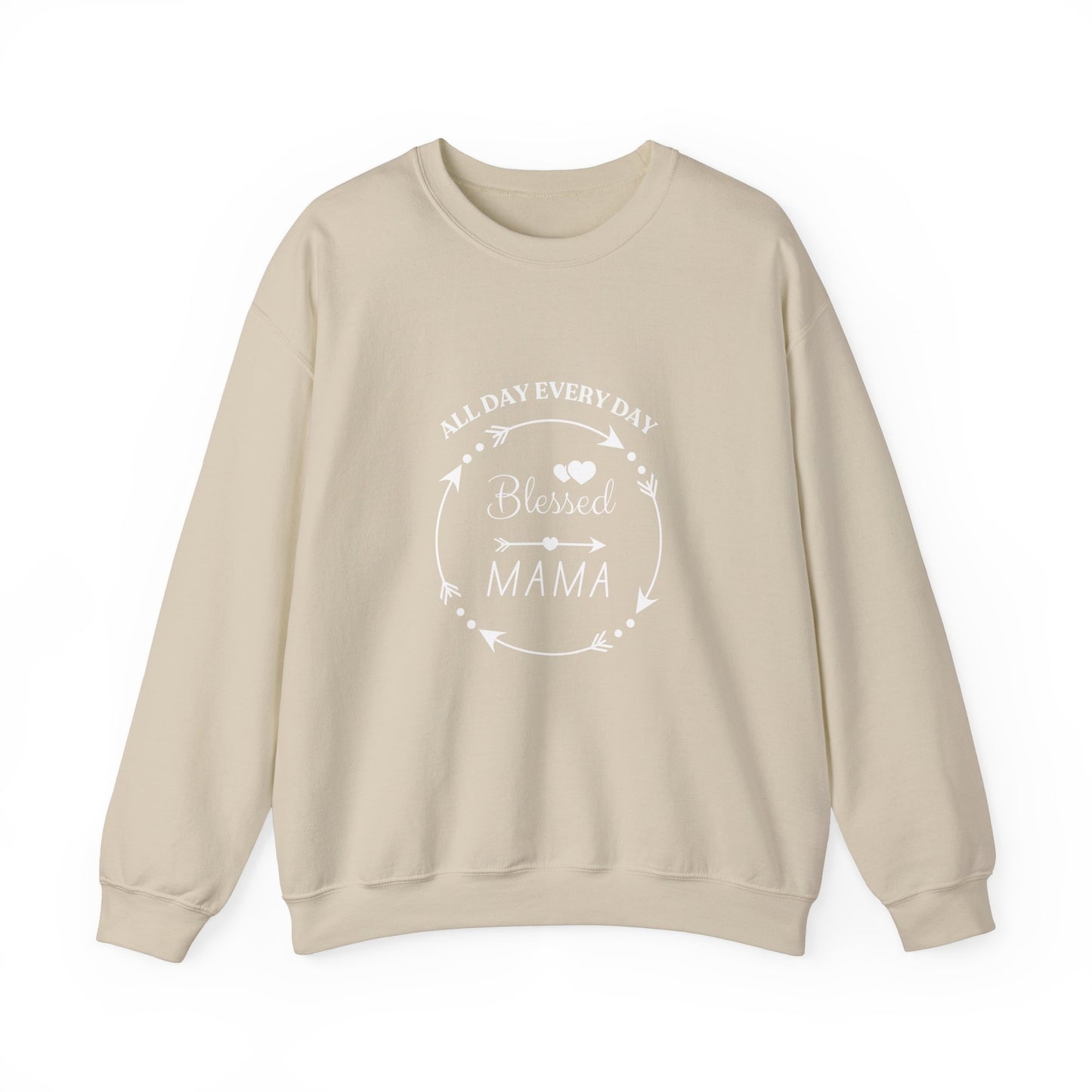 Blessed Mama All Day Every Day Sweatshirt Cozy, Stylish Perfect for Moms and Grandmas