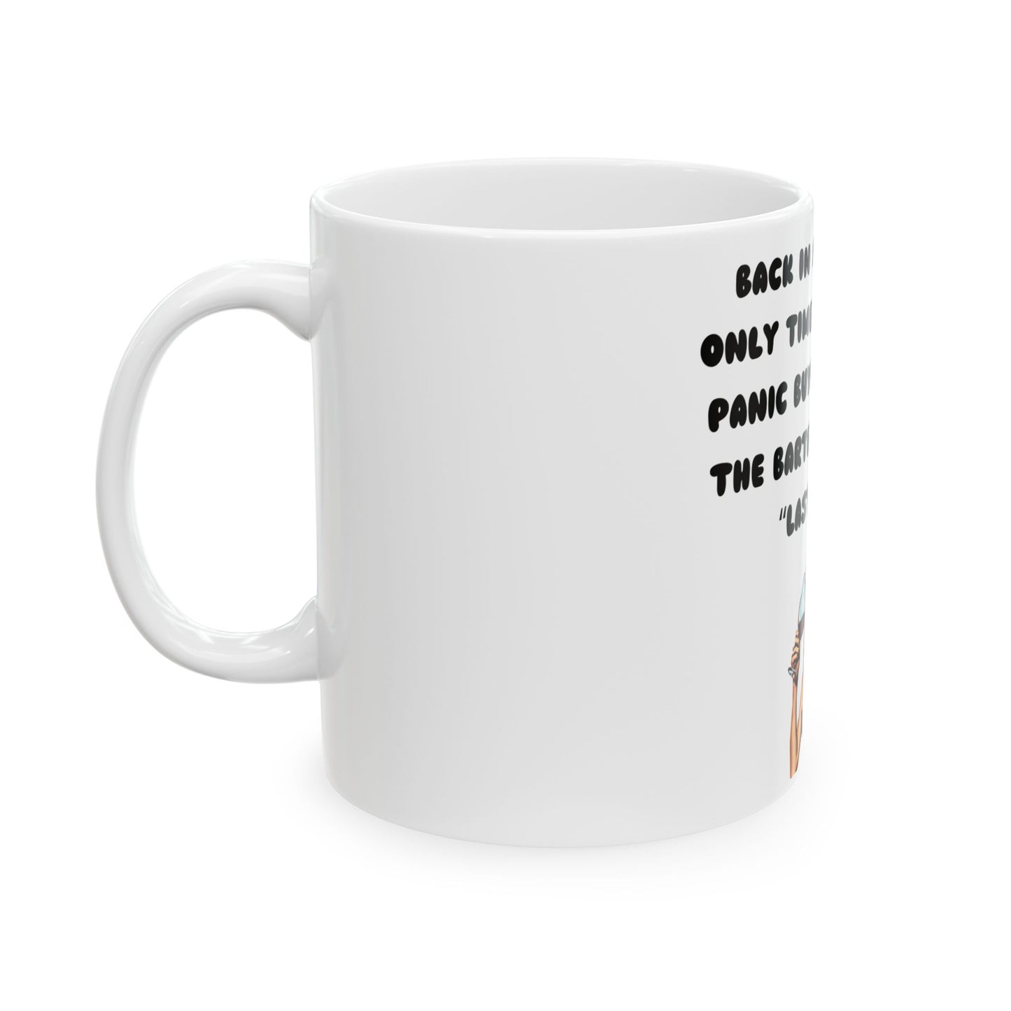 Retro Last Call Ceramic Mug - Funny 11oz/15oz Coffee Cup for Bartenders and Party Lovers