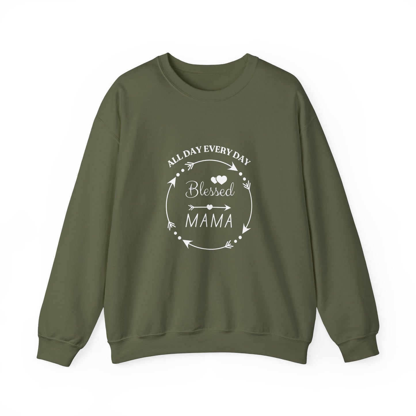 Blessed Mama All Day Every Day Sweatshirt Cozy, Stylish Perfect for Moms and Grandmas