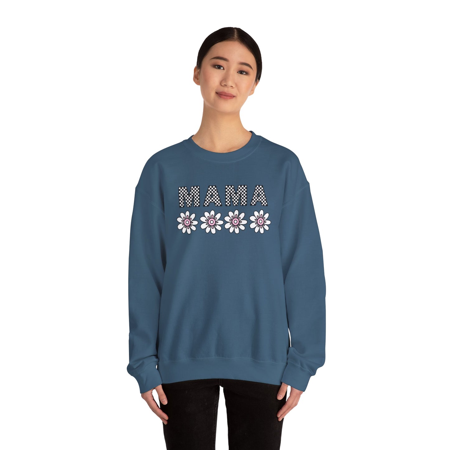 Floral Mama Sweatshirt - Comfortable Stylish Crewneck for Moms