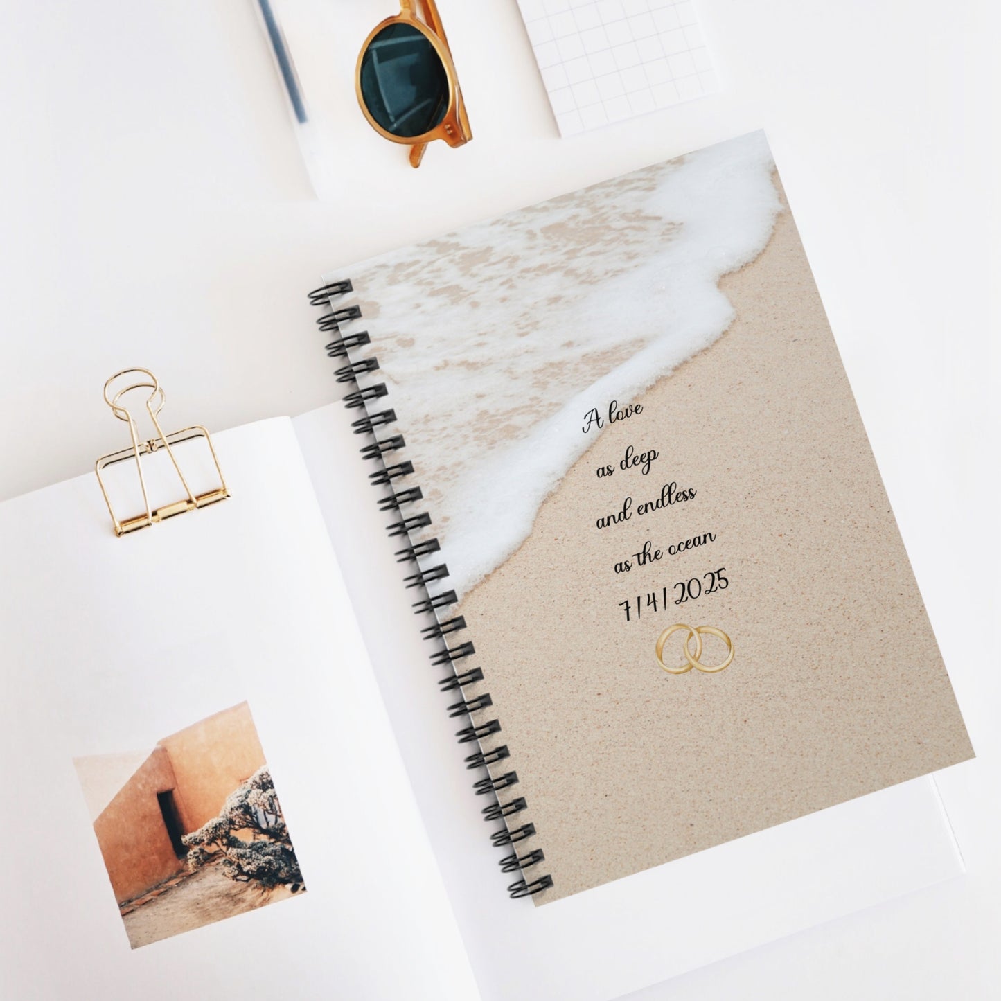 Beach Wedding Journal A Love As Deep and Endless as the Ocean Romantic Ocean Bride Notebook Lined Wedding Writing Journal Coastal Gift for Her