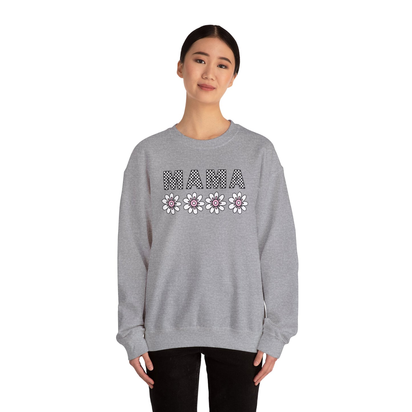 Floral Mama Sweatshirt - Comfortable Stylish Crewneck for Moms