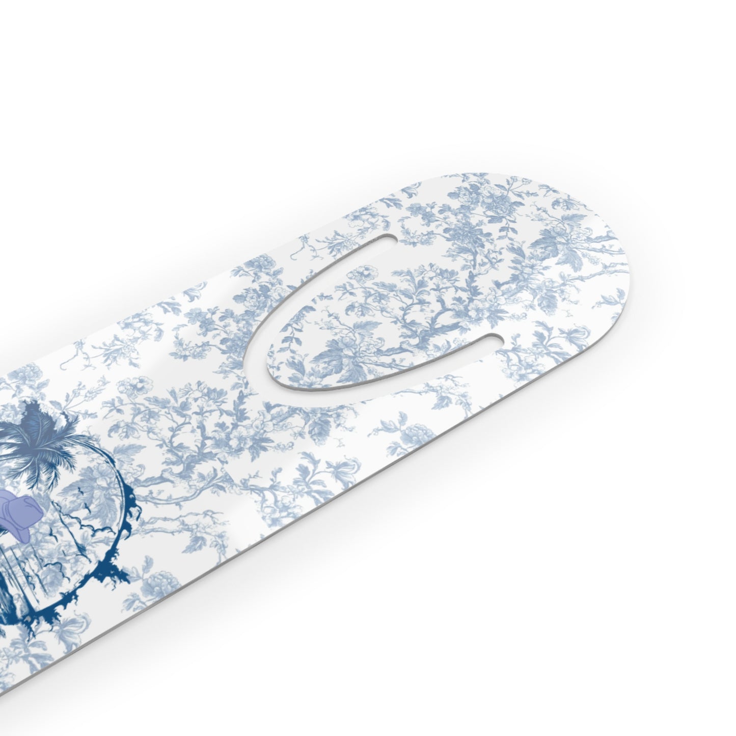 Coastal Cowgirl Summer Vibes  Bookmark  Toile de Jouy Elegant Metal Bookmark with Beach Design