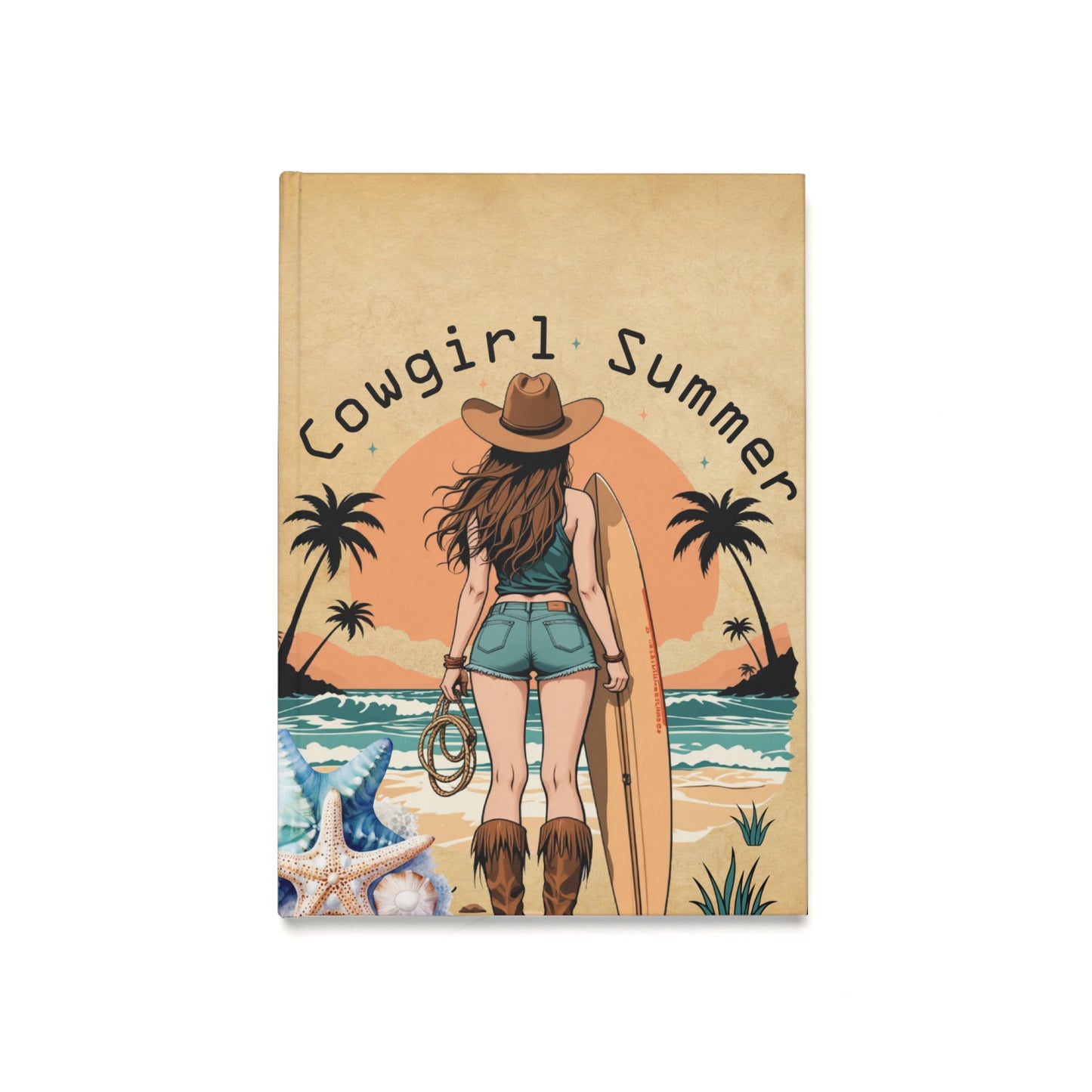 Coastal Cowgirl Journal Western Beach Vibes Notebook Cowgirl Aesthetic Travel Journal Summer Boho Journal for Girls Beachy Gift Idea