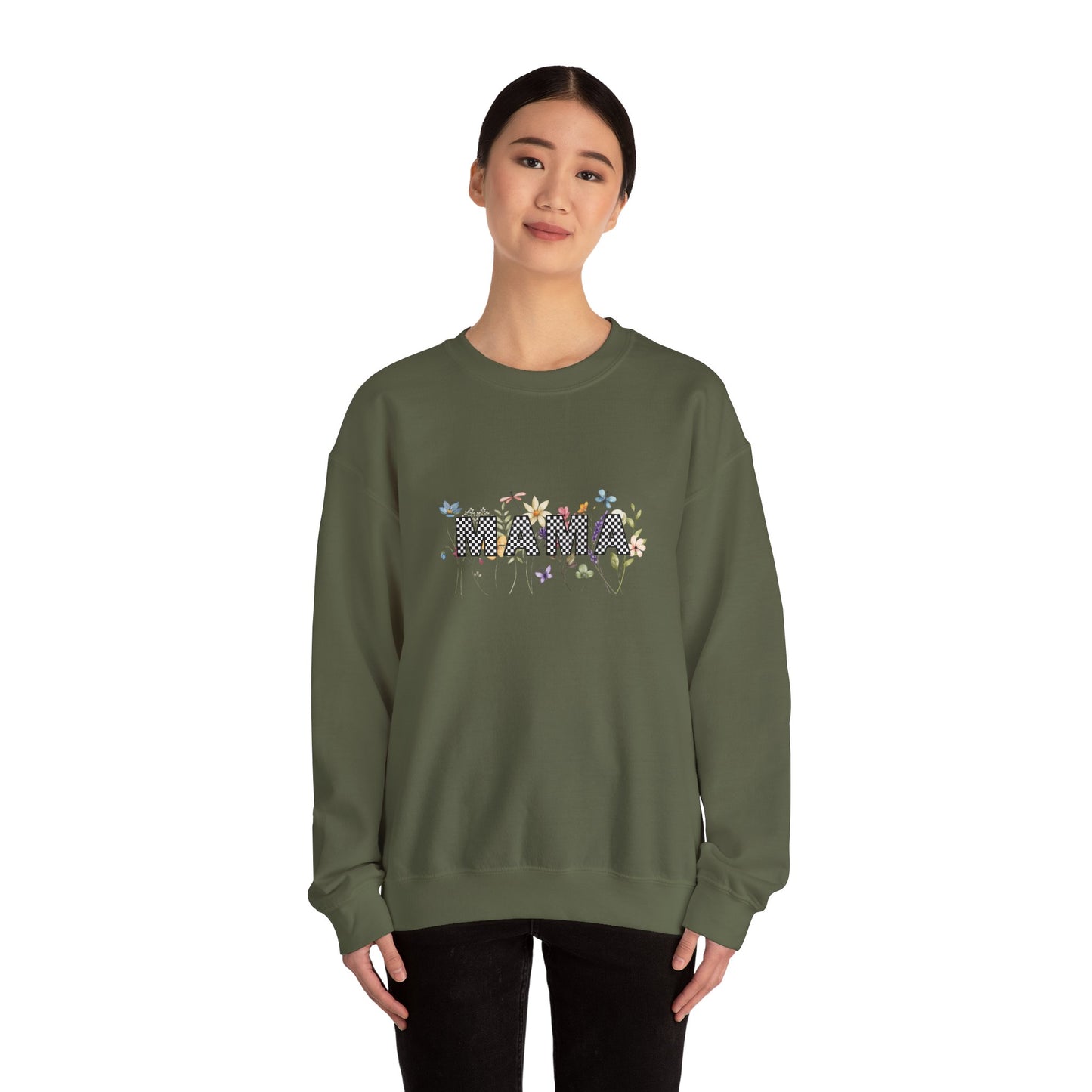 Mama Floral Graphic Unisex Crewneck Sweatshirt