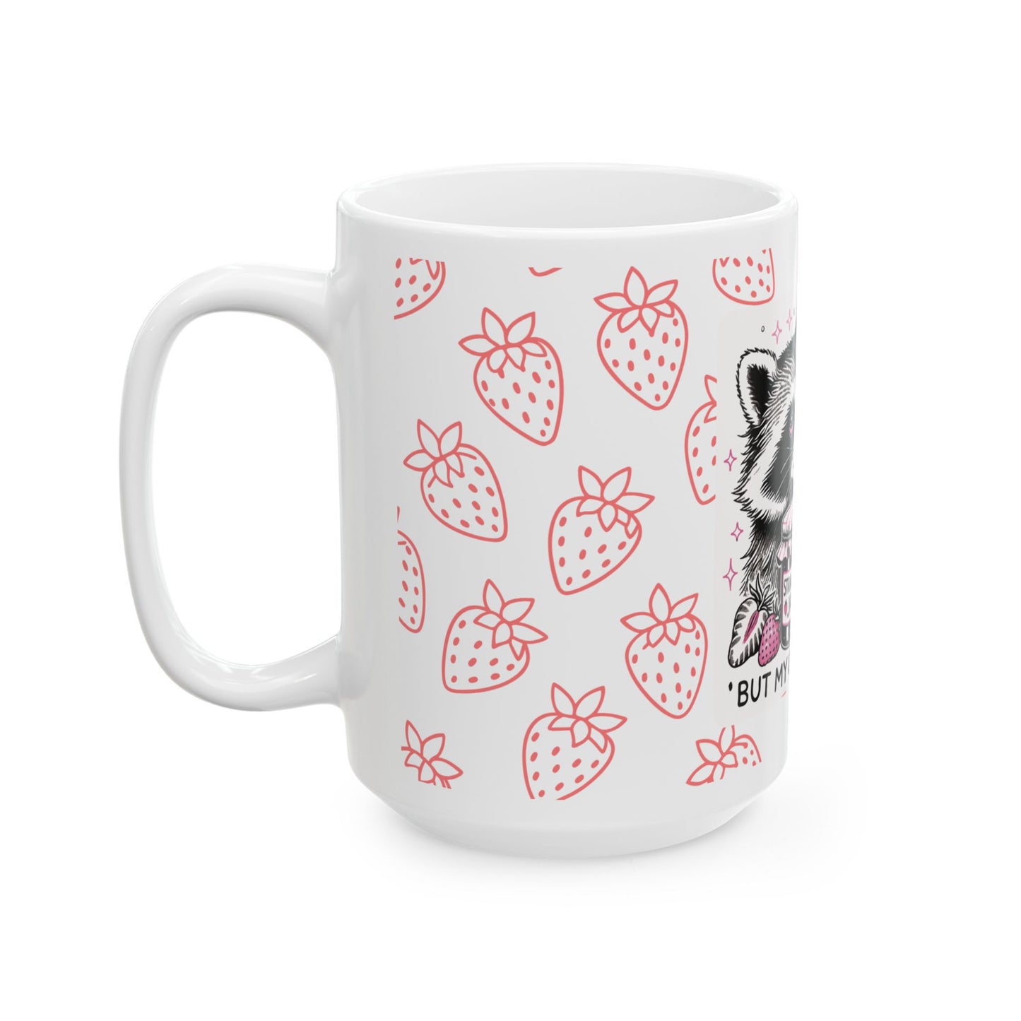 Mug Funny Raccoon Holding Glock Gun - Strawberry Jams but my Glock Doesn't Feral Design