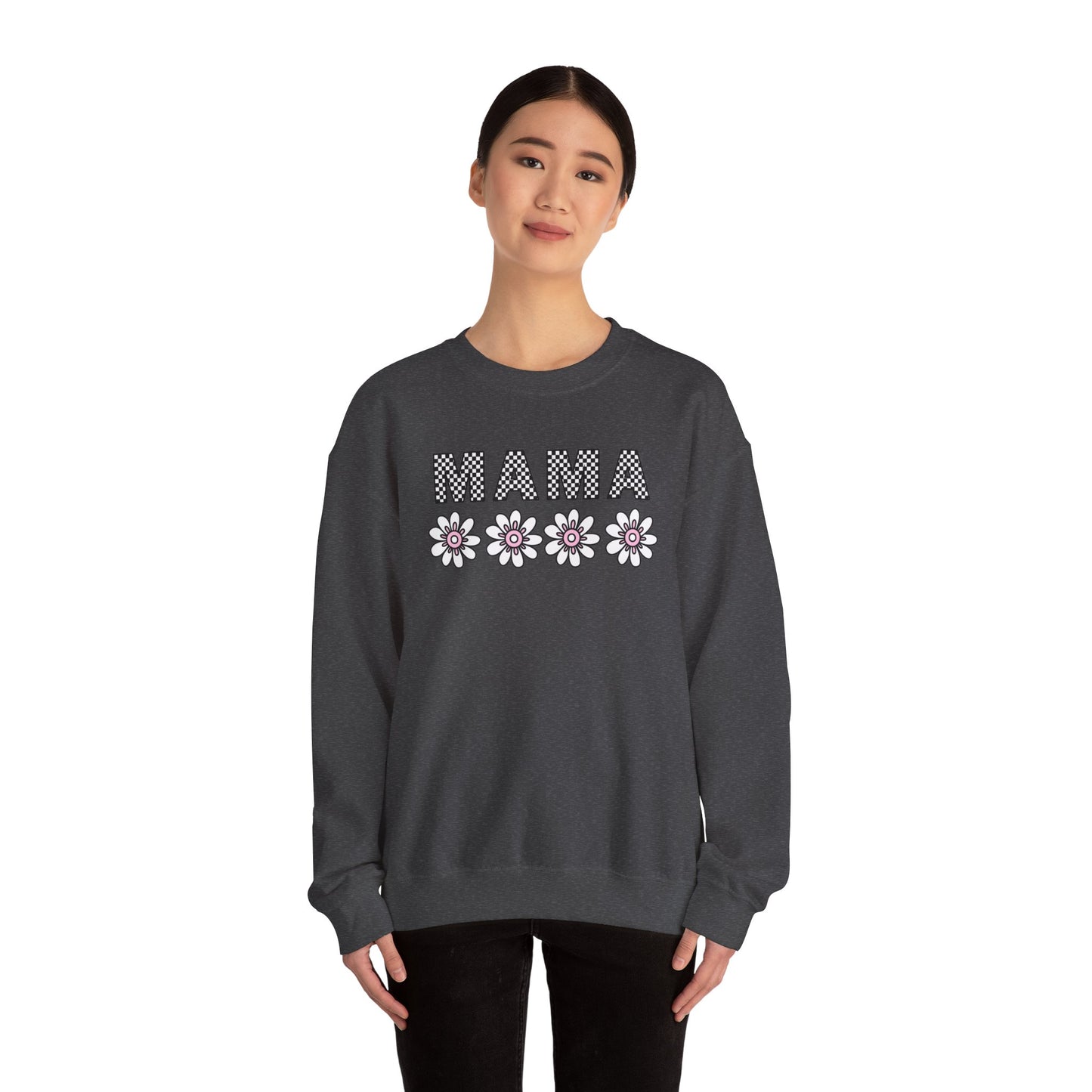 Floral Mama Sweatshirt - Comfortable Stylish Crewneck for Moms