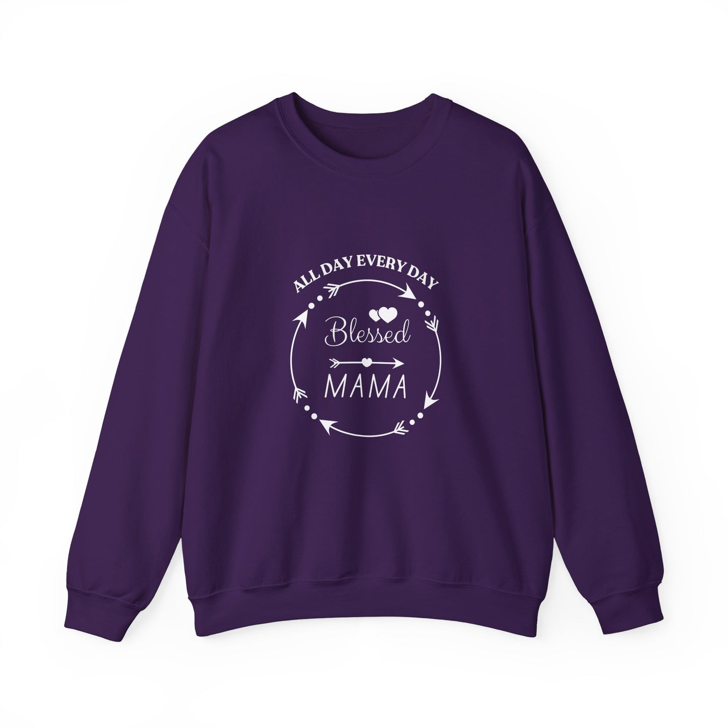 Blessed Mama All Day Every Day Sweatshirt Cozy, Stylish Perfect for Moms and Grandmas