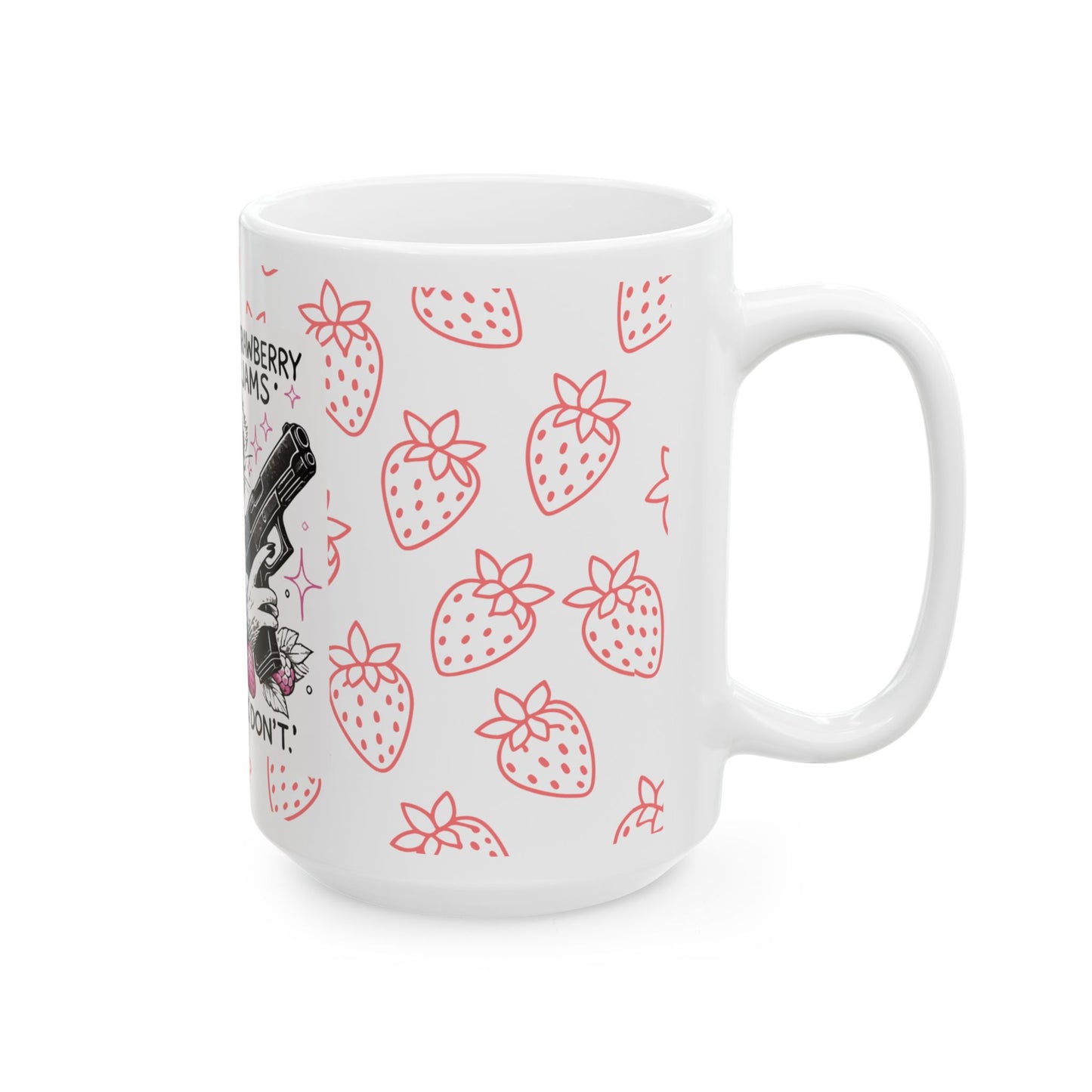 Mug Funny Raccoon Holding Glock Gun - Strawberry Jams but my Glock Doesn't Feral Design