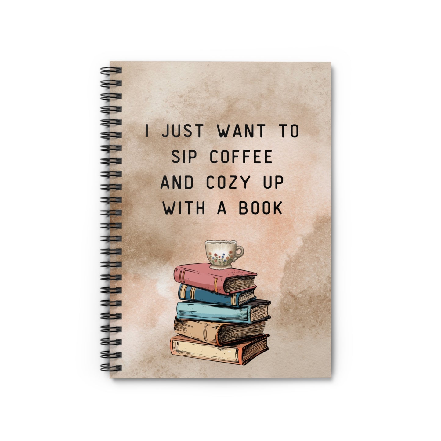Cozy Coffee Lover's Notebook - Perfect for Bookworms, Gift for Writers, Cute Stationery, Journal for Reading Enthusiasts, Holiday Gift Idea