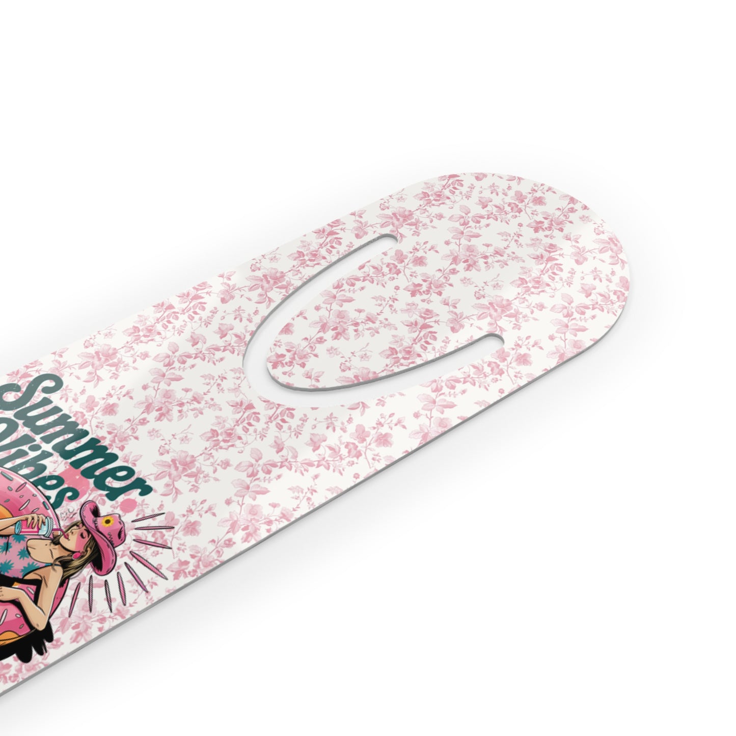 Summer Vibes Bookmark Toile de Jouy  Retro Floral Design for Book Lovers