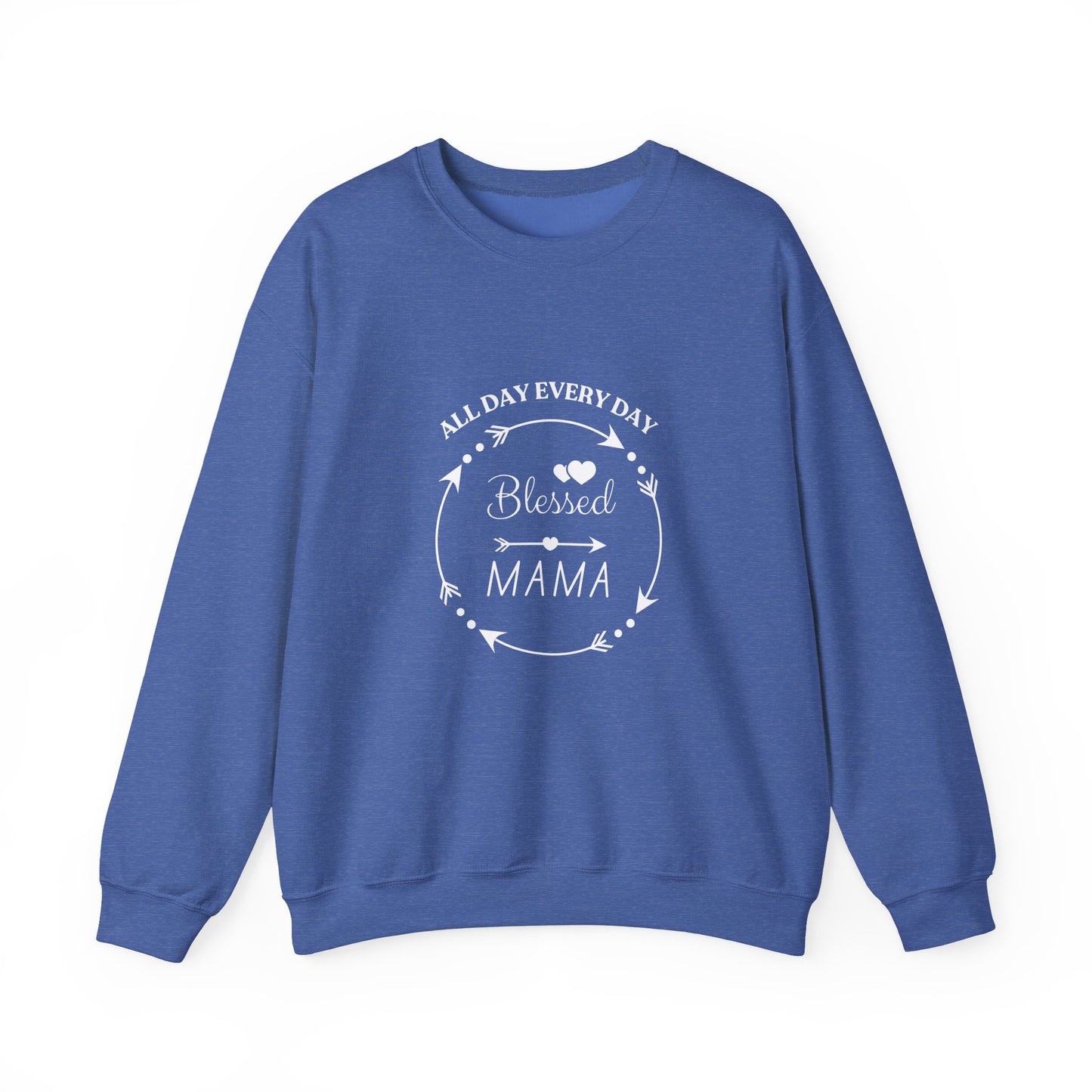 Blessed Mama All Day Every Day Sweatshirt Cozy, Stylish Perfect for Moms and Grandmas