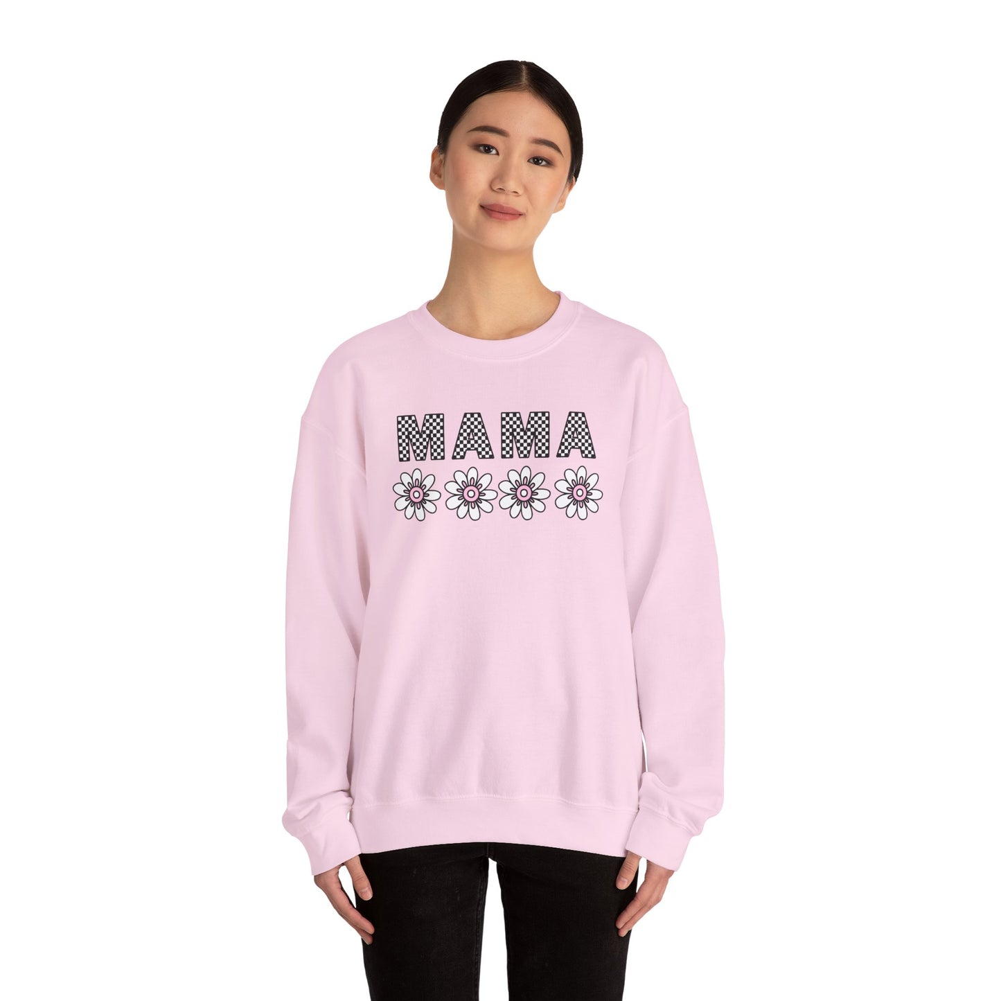 Floral Mama Sweatshirt - Comfortable Stylish Crewneck for Moms