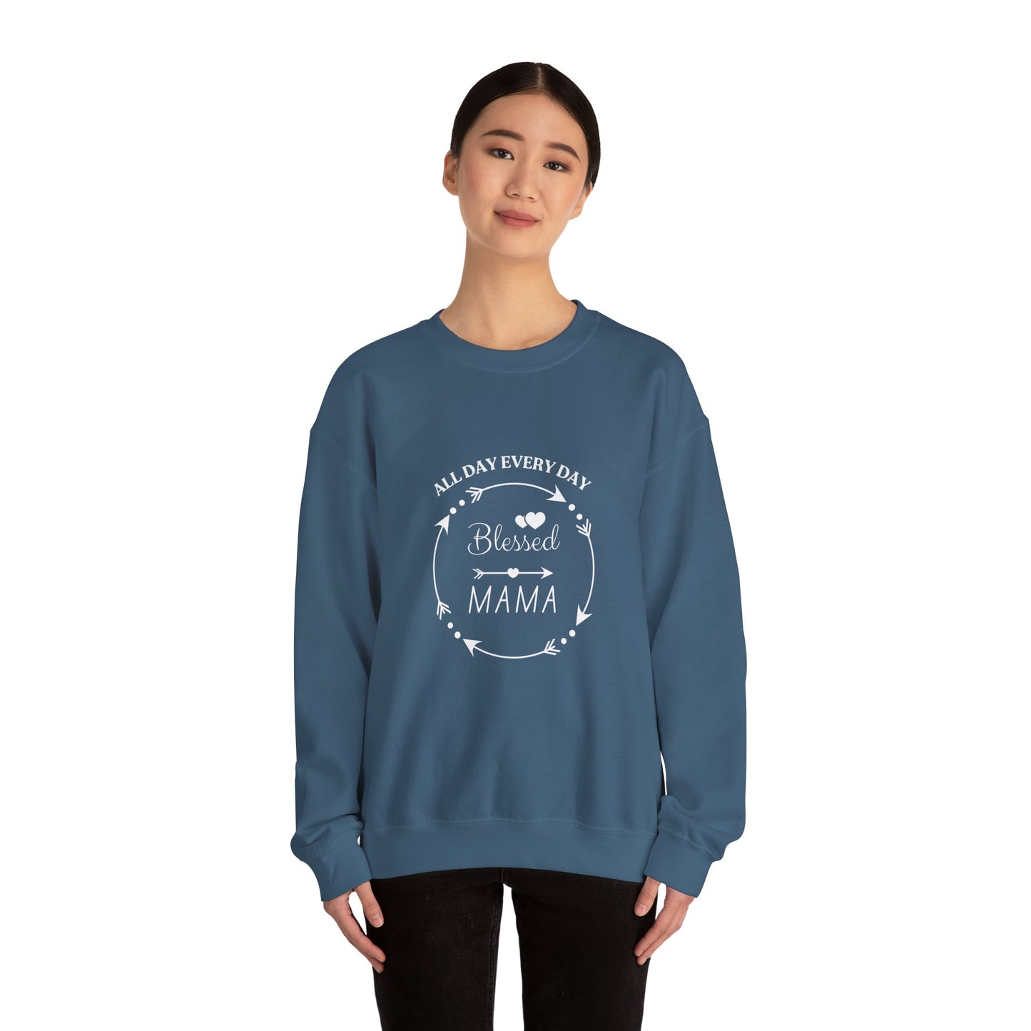 Blessed Mama All Day Every Day Sweatshirt Cozy, Stylish Perfect for Moms and Grandmas