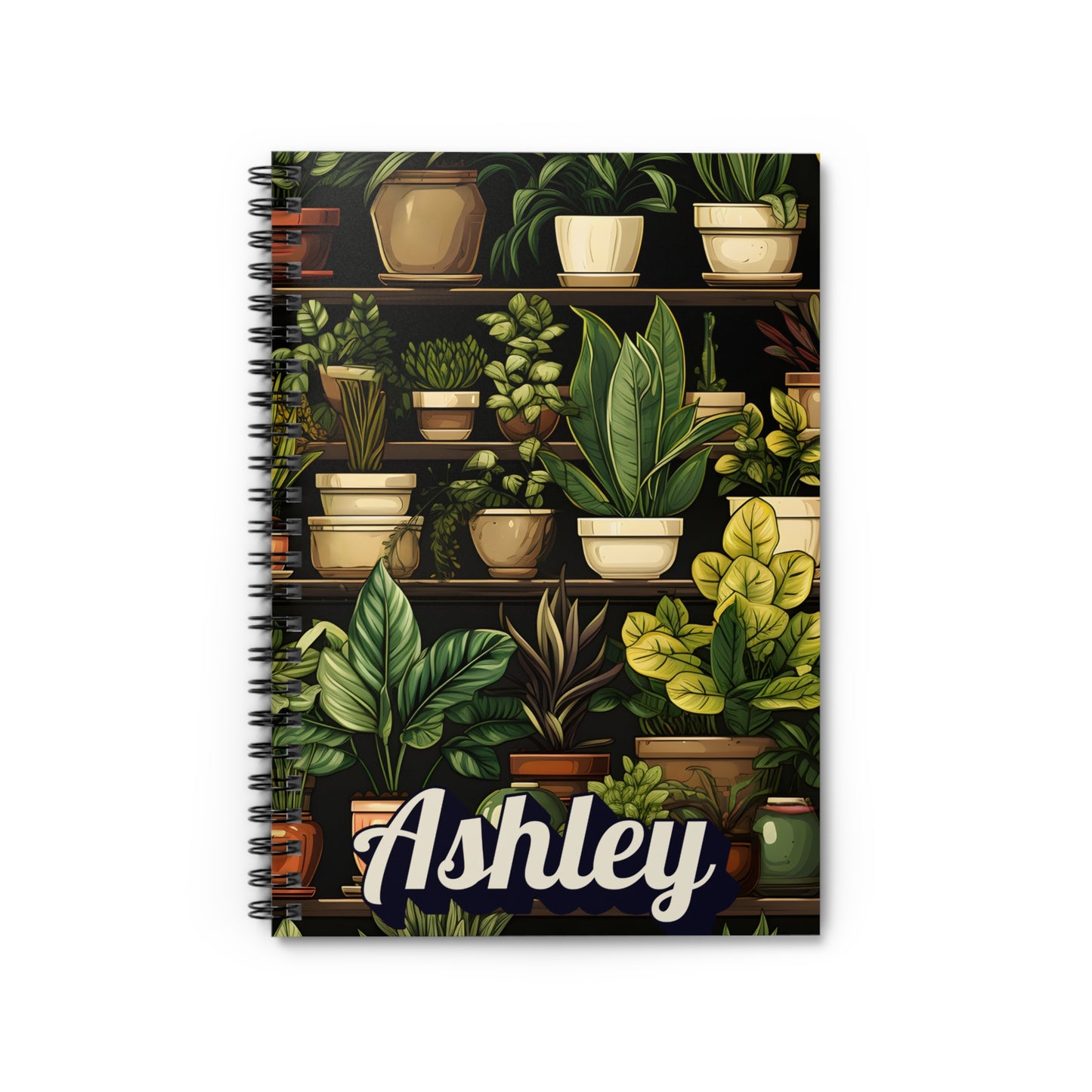 Personalized Plant Lover's Spiral Notebook - Ruled Line with Custom Name