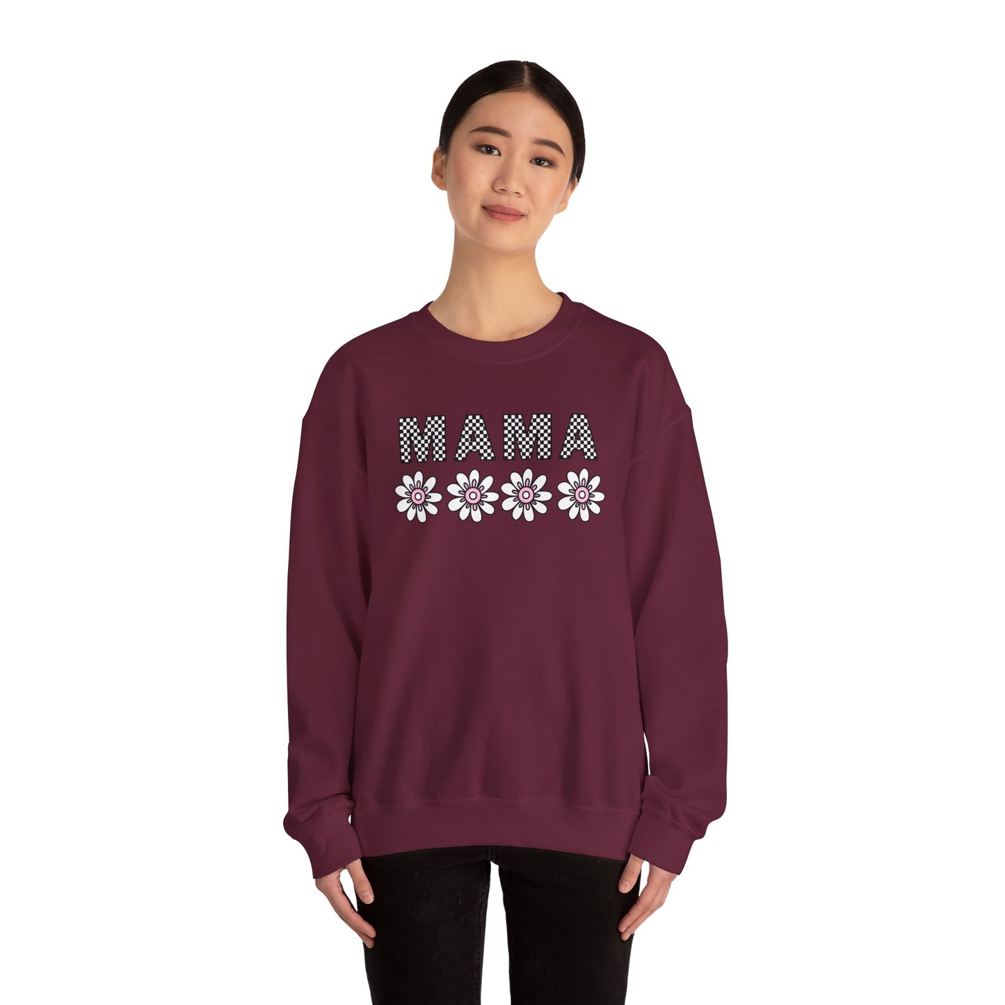 Floral Mama Sweatshirt - Comfortable Stylish Crewneck for Moms