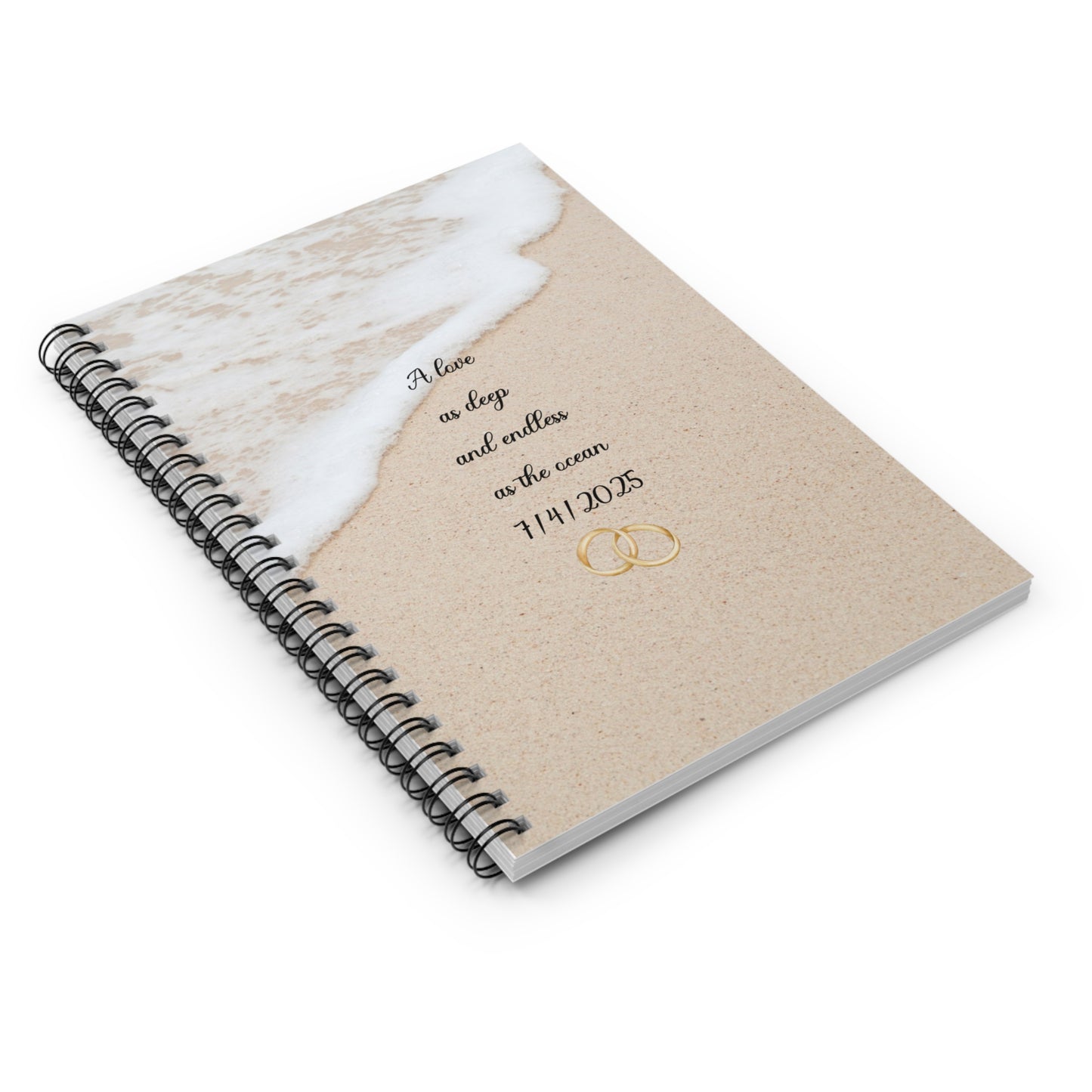 Beach Wedding Journal A Love As Deep and Endless as the Ocean Romantic Ocean Bride Notebook Lined Wedding Writing Journal Coastal Gift for Her