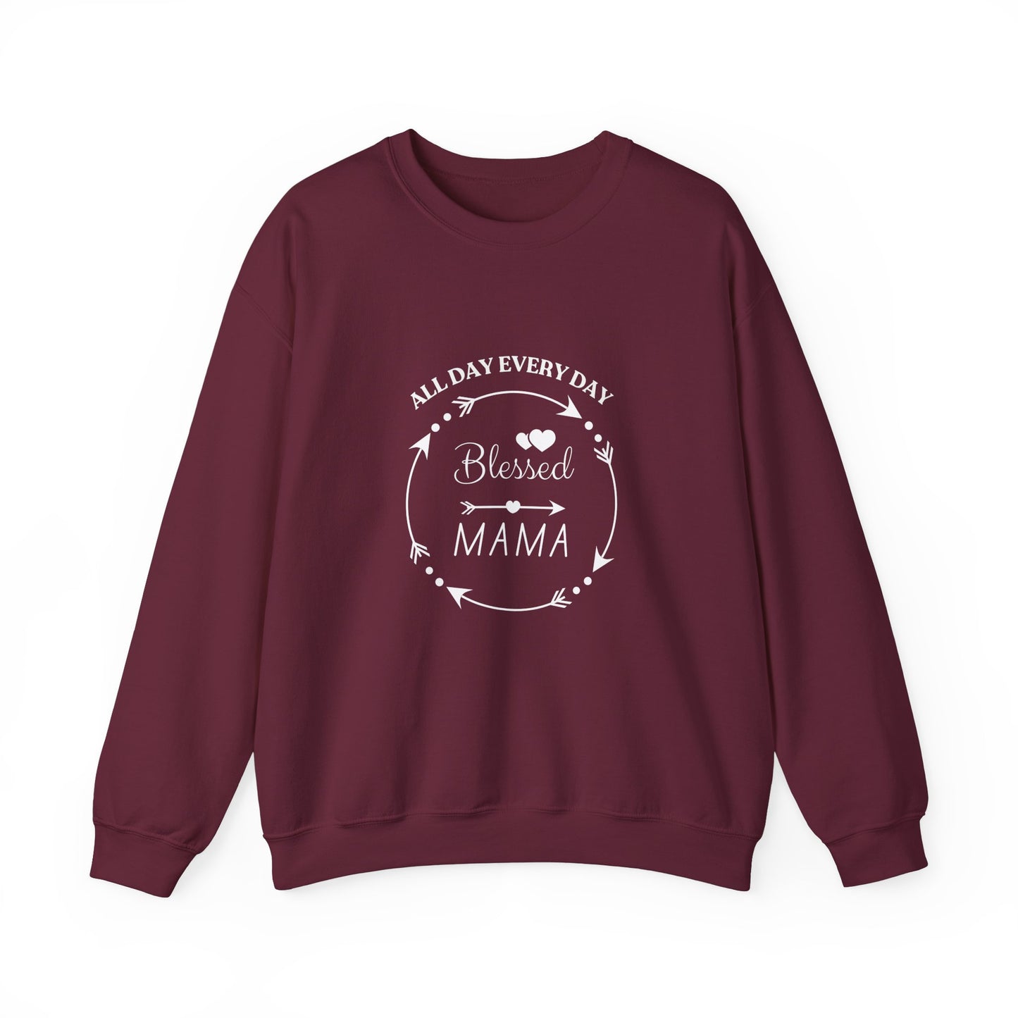 Blessed Mama All Day Every Day Sweatshirt Cozy, Stylish Perfect for Moms and Grandmas