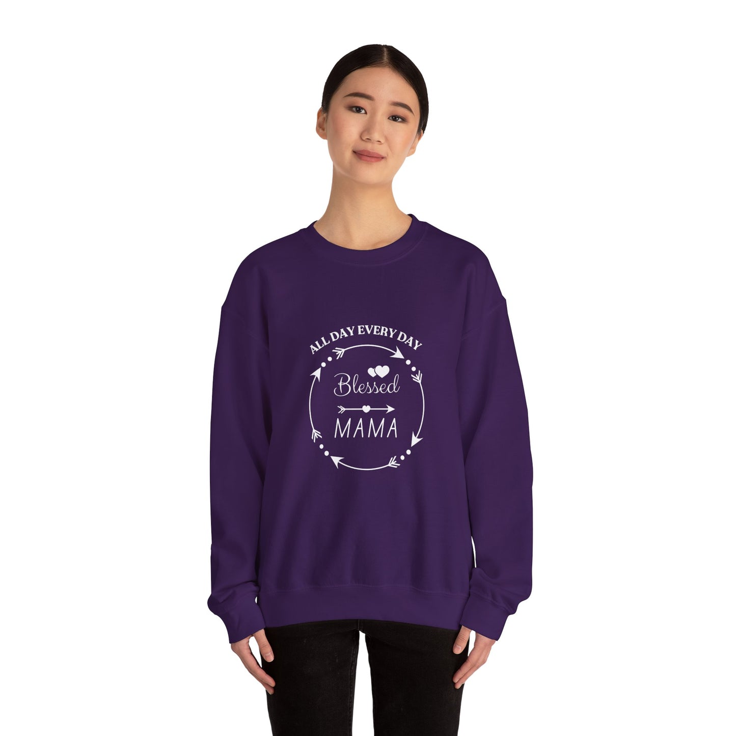 Blessed Mama All Day Every Day Sweatshirt Cozy, Stylish Perfect for Moms and Grandmas