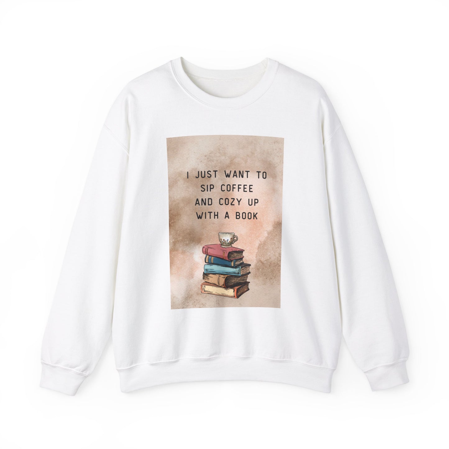 The Ultimate Book Lover’s and Coffee Lovers Sweatshirt! Cozy Book Lover Crewneck Sweatshirt Sip Coffee & Relax
