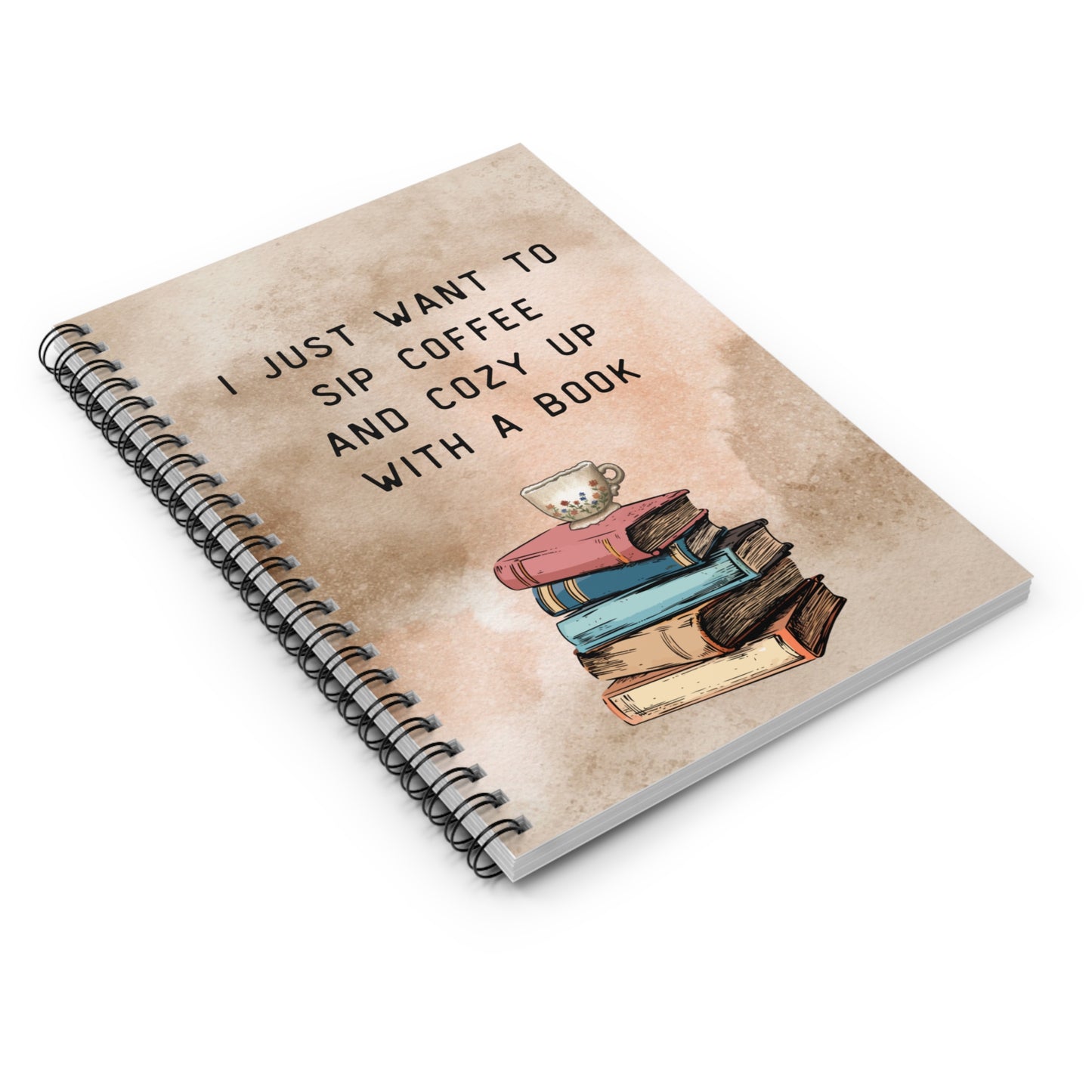 Cozy Coffee Lover's Notebook - Perfect for Bookworms, Gift for Writers, Cute Stationery, Journal for Reading Enthusiasts, Holiday Gift Idea