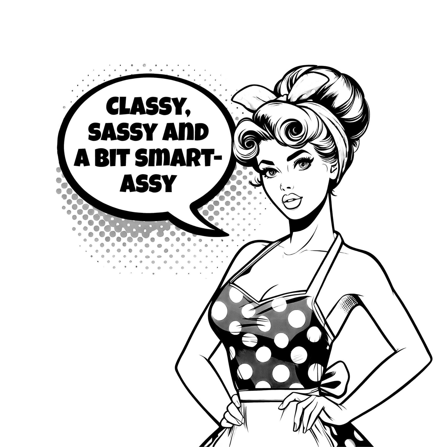 Sarcastic Pin Up Girls Coloring Book 35 Download & Print PRINTABLE Pages for Adults Sassy Quotes with Feminist Humor Makes Great Gifts for Badass Women Men