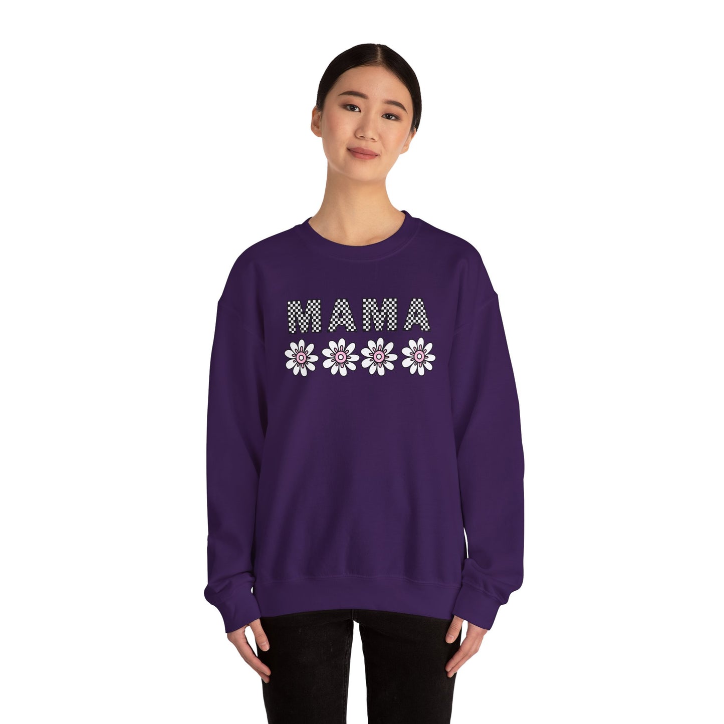Floral Mama Sweatshirt - Comfortable Stylish Crewneck for Moms