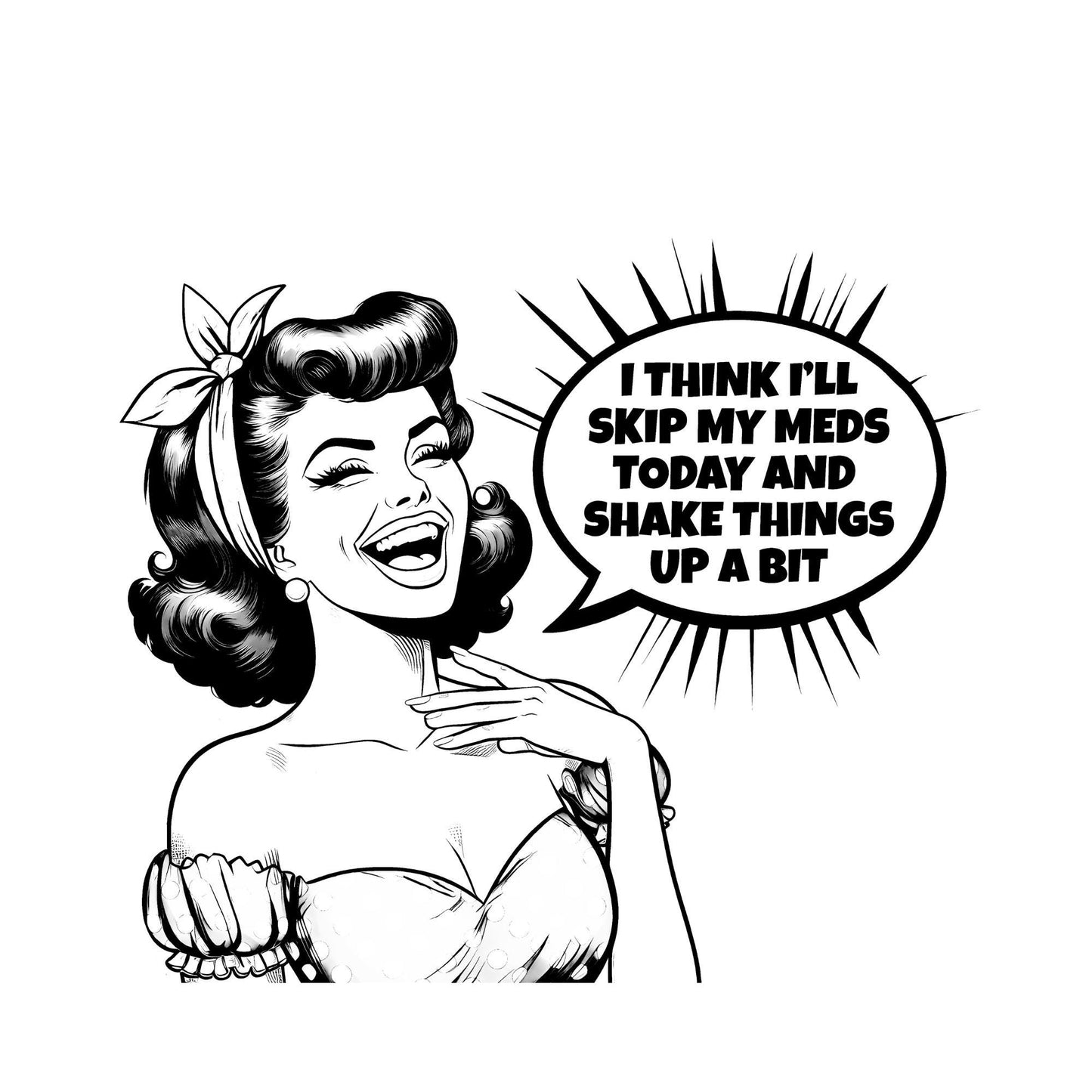 Sarcastic Pin Up Girls Coloring Book 35 Download & Print PRINTABLE Pages for Adults Sassy Quotes with Feminist Humor Makes Great Gifts for Badass Women Men