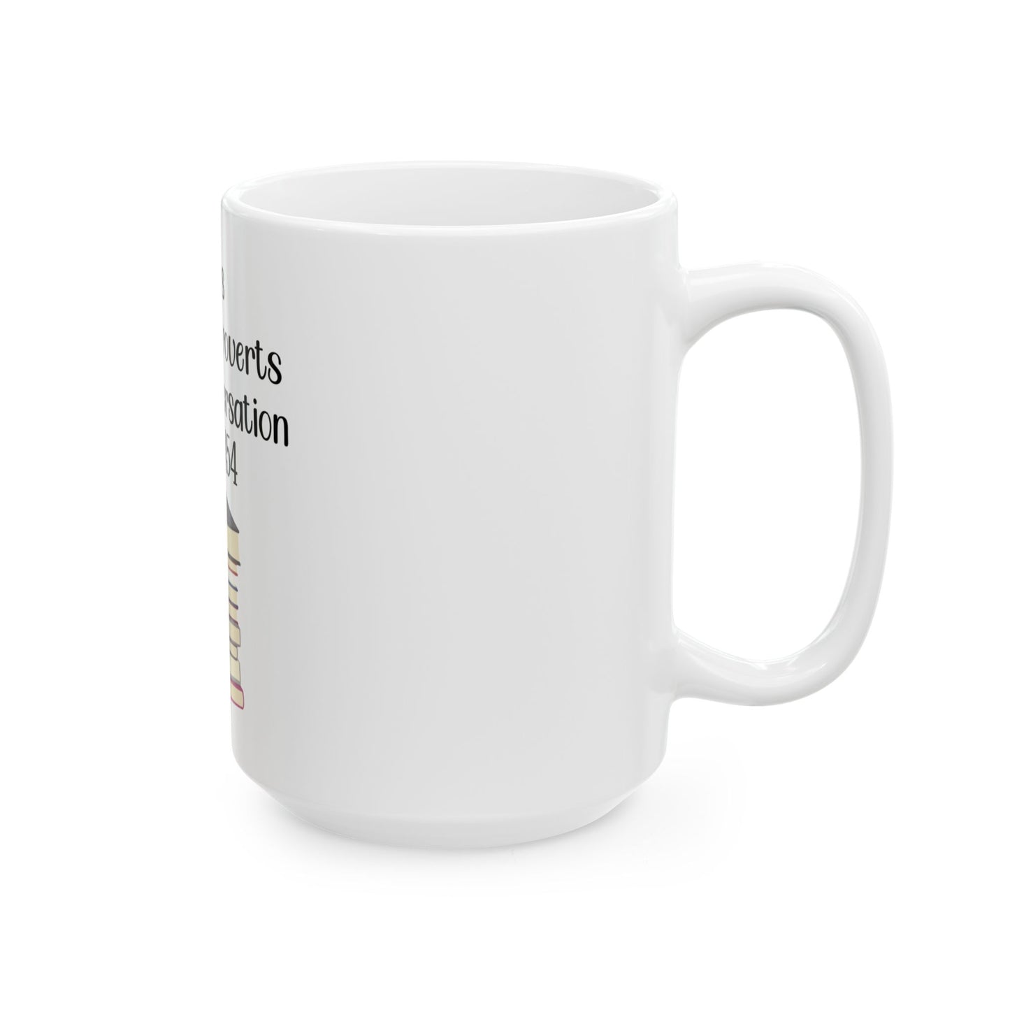 Introvert's Book Lover Ceramic Mug - "Helping Introverts Avoid Conversation Since 1454" - Perfect for Cozy Reading Moments