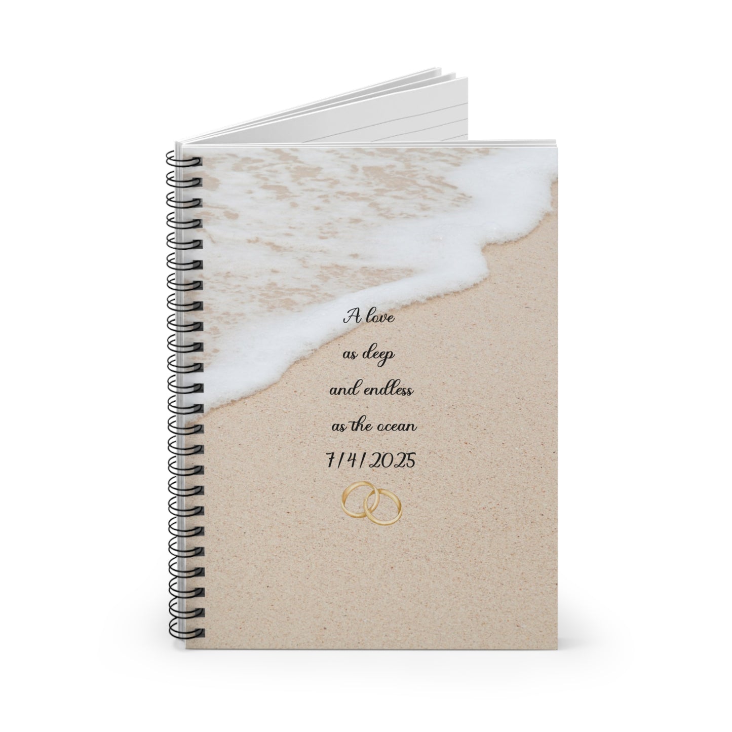 Beach Wedding Journal A Love As Deep and Endless as the Ocean Romantic Ocean Bride Notebook Lined Wedding Writing Journal Coastal Gift for Her