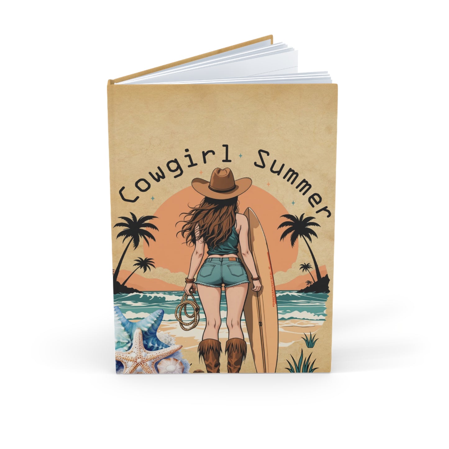 Coastal Cowgirl Journal Western Beach Vibes Notebook Cowgirl Aesthetic Travel Journal Summer Boho Journal for Girls Beachy Gift Idea