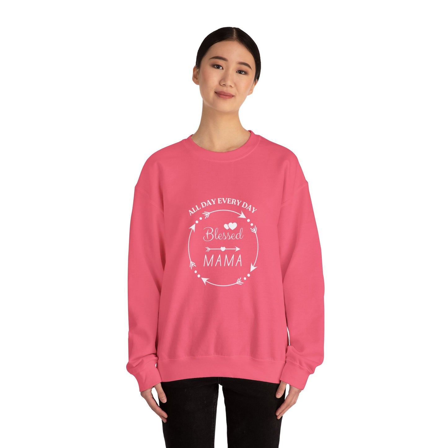 Blessed Mama All Day Every Day Sweatshirt Cozy, Stylish Perfect for Moms and Grandmas