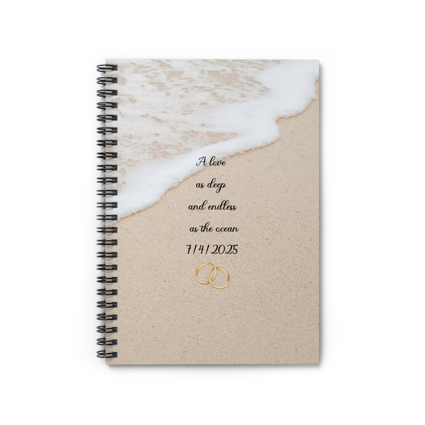 Beach Wedding Journal A Love As Deep and Endless as the Ocean Romantic Ocean Bride Notebook Lined Wedding Writing Journal Coastal Gift for Her