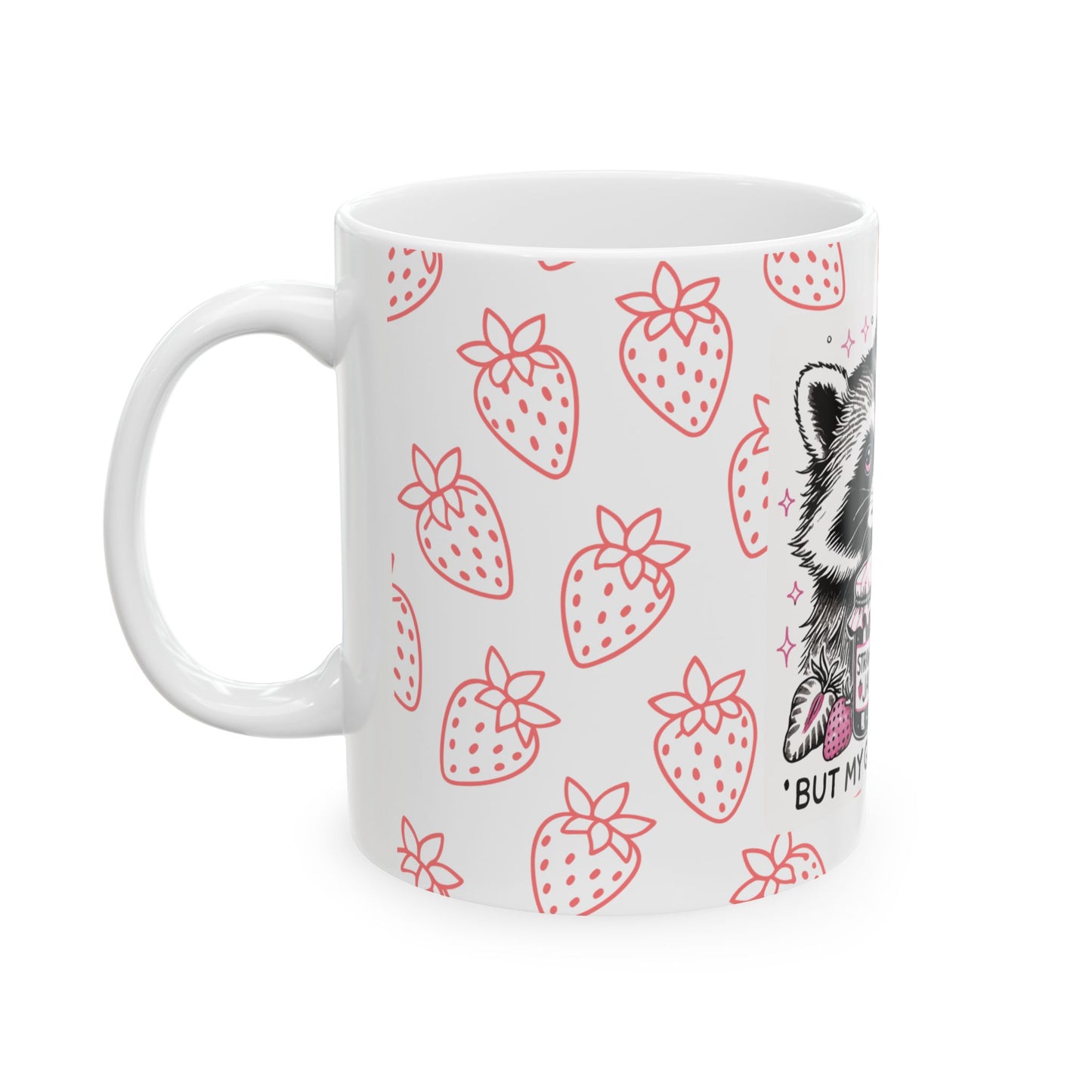 Mug Funny Raccoon Holding Glock Gun - Strawberry Jams but my Glock Doesn't Feral Design