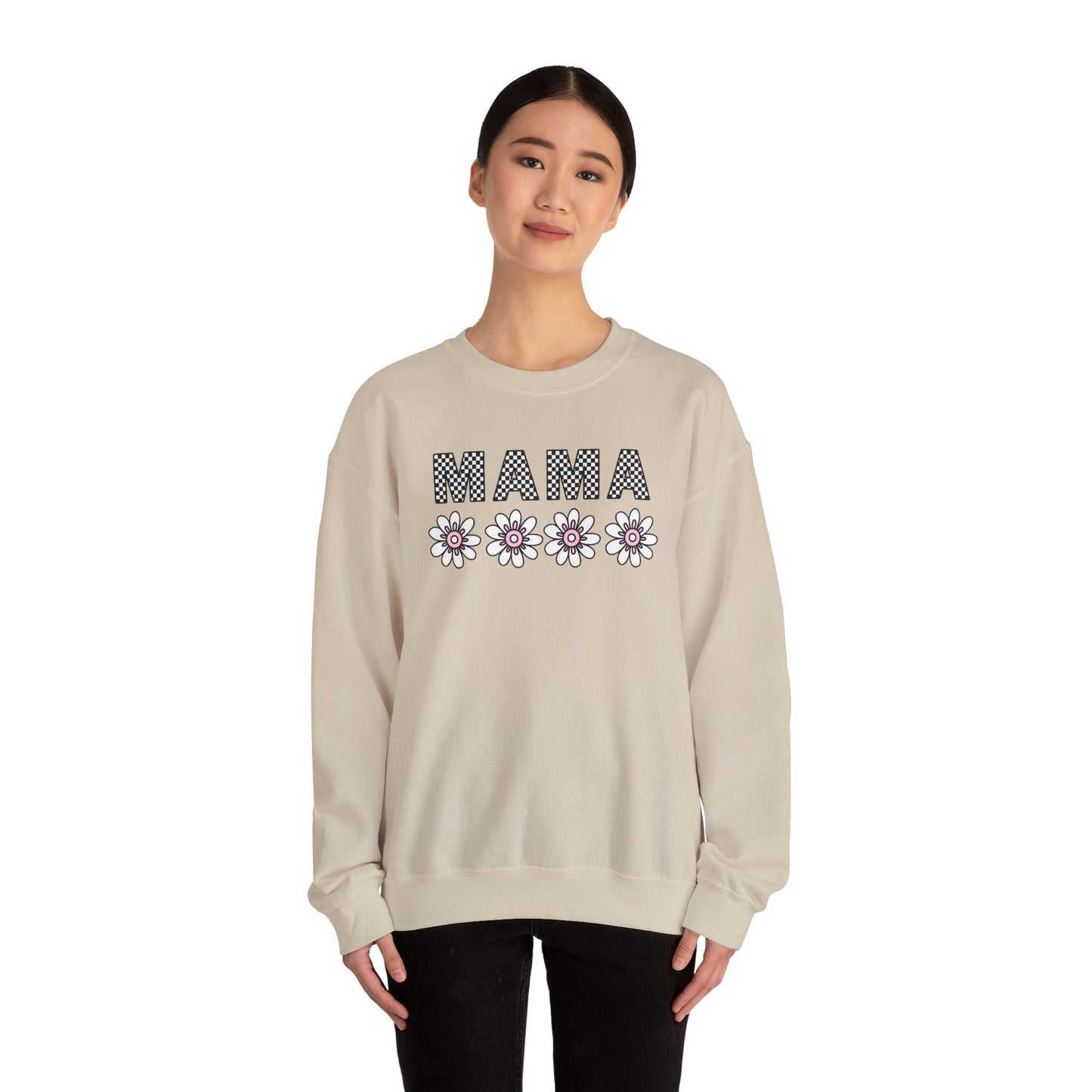 Floral Mama Sweatshirt - Comfortable Stylish Crewneck for Moms