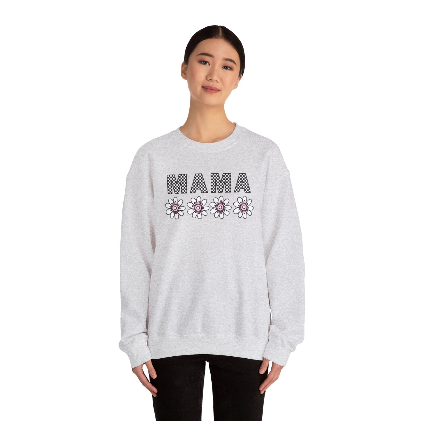 Floral Mama Sweatshirt - Comfortable Stylish Crewneck for Moms