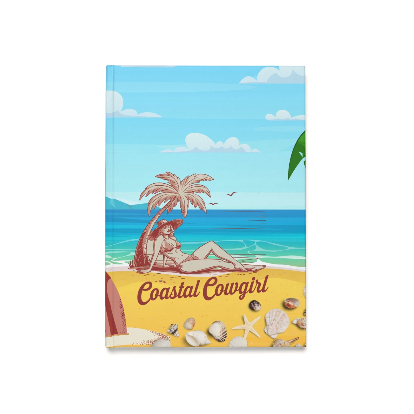 Beach Vibes Journal - Coastal Cowgirl A5 Hardcover Notebook, Travel Diary, Gift for Her, Ocean Lover's Journal, Summer Memories