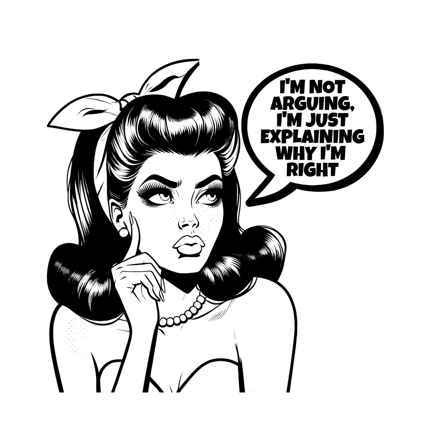 Sarcastic Pin Up Girls Coloring Book 35 Download & Print PRINTABLE Pages for Adults Sassy Quotes with Feminist Humor Makes Great Gifts for Badass Women Men