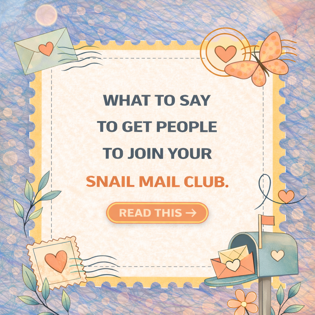 What to Say to Get People to Join Your Snail Mail Club