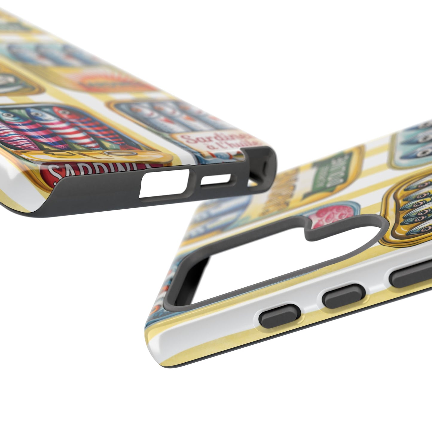 Retro Sardines Phone Case, Tinned Fish Design, Vintage Aesthetic iPhone Samsung Case, Funky Y2K Nautical Accessory, Cute Boho Sea Vibes