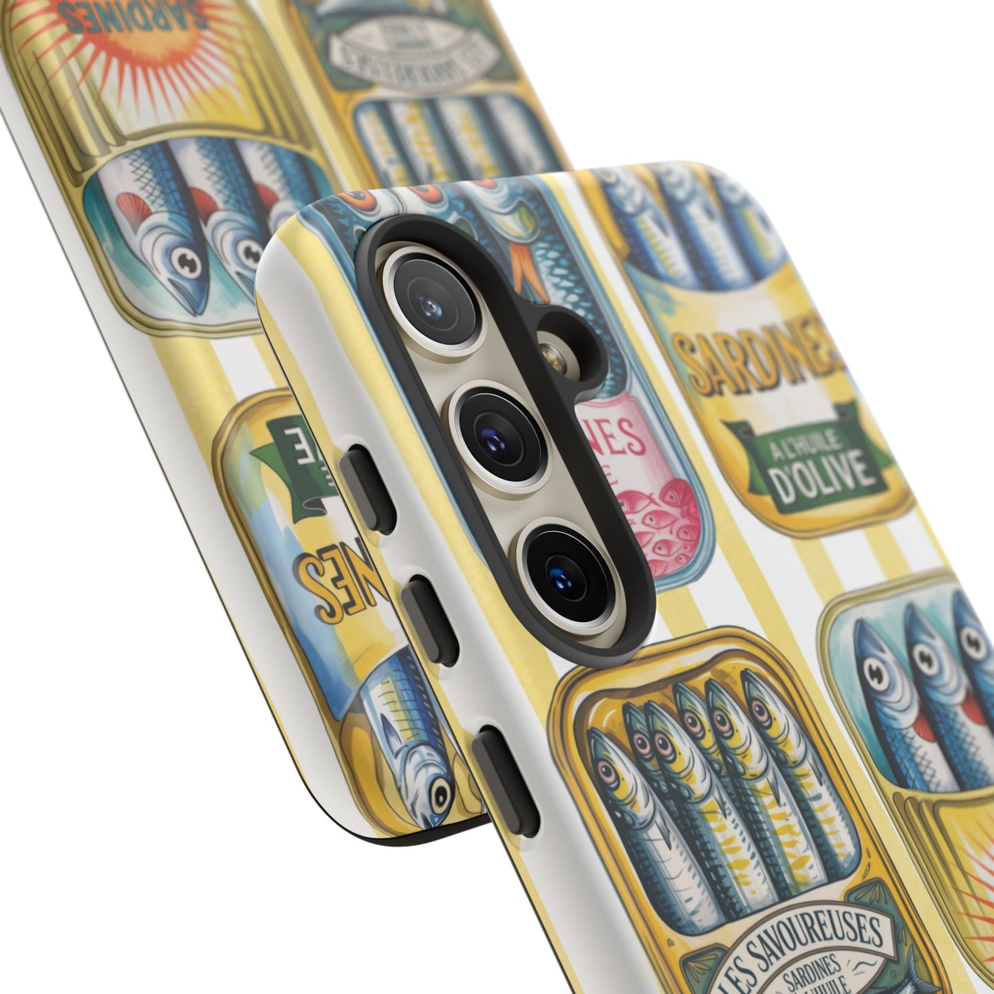 Retro Sardines Phone Case, Tinned Fish Design, Vintage Aesthetic iPhone Samsung Case, Funky Y2K Nautical Accessory, Cute Boho Sea Vibes