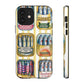 Retro Sardines Phone Case, Tinned Fish Design, Vintage Aesthetic iPhone Samsung Case, Funky Y2K Nautical Accessory, Cute Boho Sea Vibes