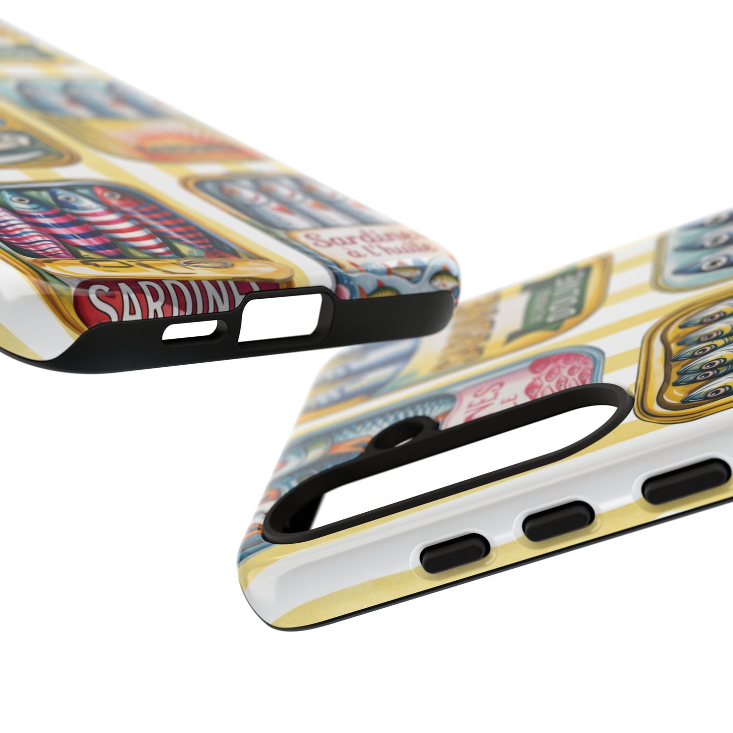 Retro Sardines Phone Case, Tinned Fish Design, Vintage Aesthetic iPhone Samsung Case, Funky Y2K Nautical Accessory, Cute Boho Sea Vibes