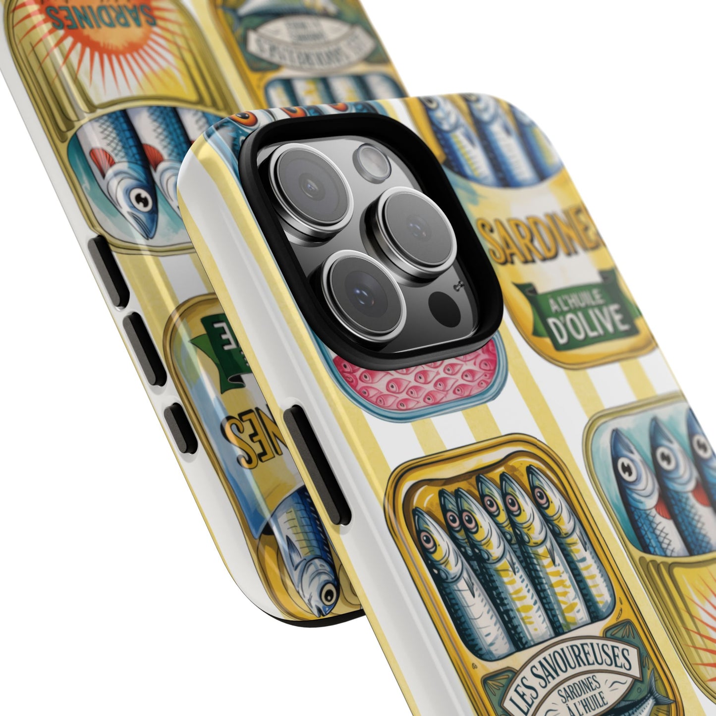 Retro Sardines Phone Case, Tinned Fish Design, Vintage Aesthetic iPhone Samsung Case, Funky Y2K Nautical Accessory, Cute Boho Sea Vibes