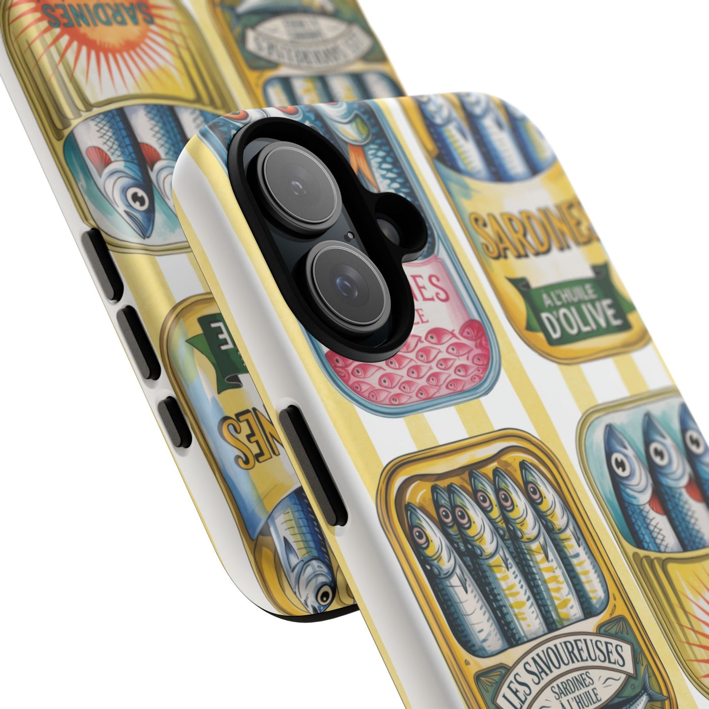 Retro Sardines Phone Case, Tinned Fish Design, Vintage Aesthetic iPhone Samsung Case, Funky Y2K Nautical Accessory, Cute Boho Sea Vibes