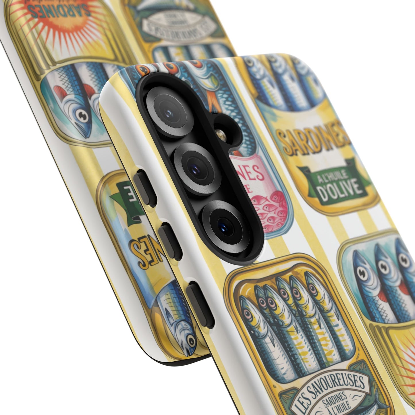 Retro Sardines Phone Case, Tinned Fish Design, Vintage Aesthetic iPhone Samsung Case, Funky Y2K Nautical Accessory, Cute Boho Sea Vibes