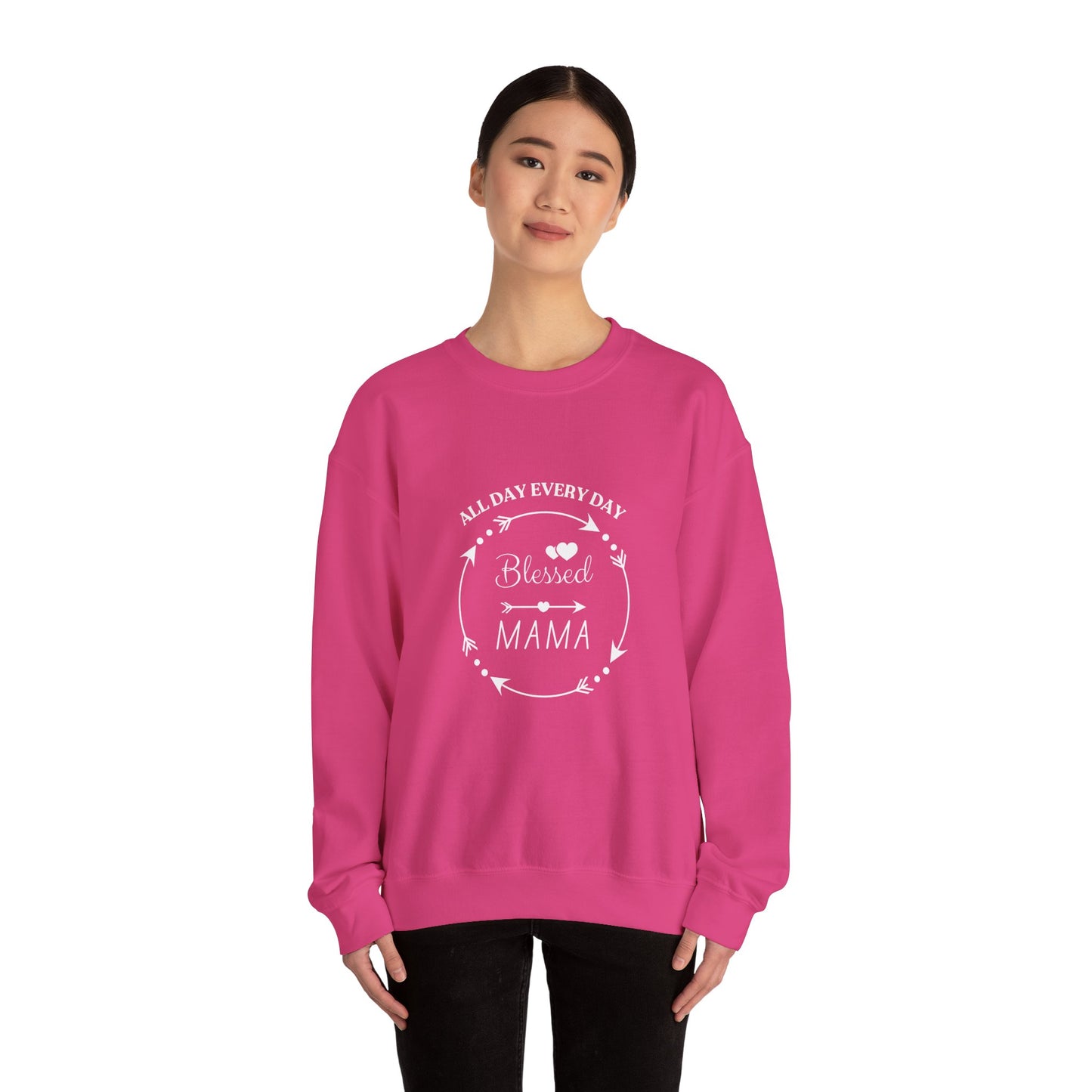 Blessed Mama All Day Every Day Sweatshirt Cozy, Stylish Perfect for Moms and Grandmas