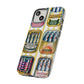 Retro Sardines Phone Case, Tinned Fish Design, Vintage Aesthetic iPhone Samsung Case, Funky Y2K Nautical Accessory, Cute Boho Sea Vibes