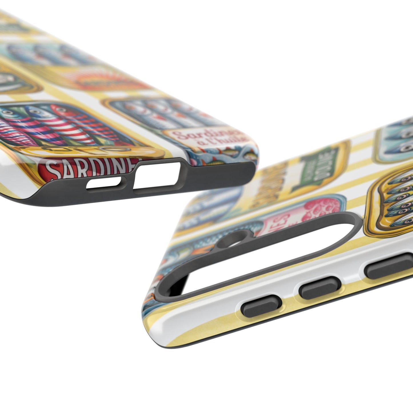 Retro Sardines Phone Case, Tinned Fish Design, Vintage Aesthetic iPhone Samsung Case, Funky Y2K Nautical Accessory, Cute Boho Sea Vibes