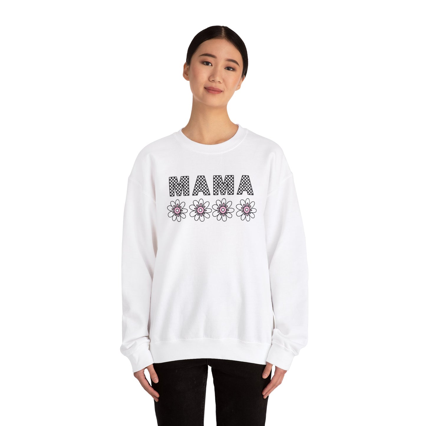 Floral Mama Sweatshirt - Comfortable Stylish Crewneck for Moms